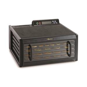 This 5-Tray Food Dehydrator has 8 square feet of drying space. The 48 hour  digital controller allows for 2 times and temperatures to be set. Unit  dehydrates at a range of 95