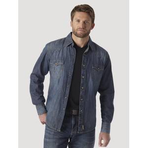 Work N' Sport Men's Long Sleeve Chambray Shirt