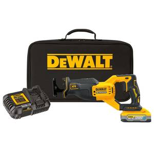 DEWALT 20V MAX* XR Brushless Cordless Reciprocating Saw Kit with DEWALT POWERSTACK 5Ah Battery