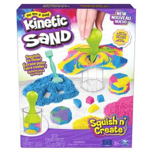 Kinetic Sand, Folding Sand Box with 2lbs of & Mold & Tools