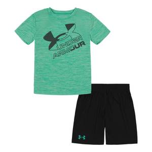 Under Armour Boys' Tech Split Logo Hybrid Short-Sleeve T-Shirt