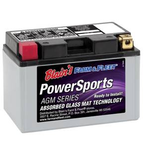 Blain's Farm & Fleet AGM PowerSports Battery - 4L