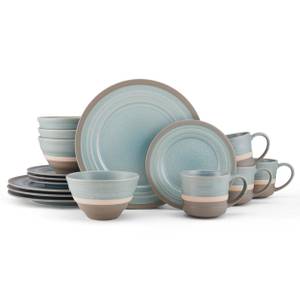 Pfaltzgraff Trellis Lodge 16 Piece Dinnerware Set, Service for 4, Gray