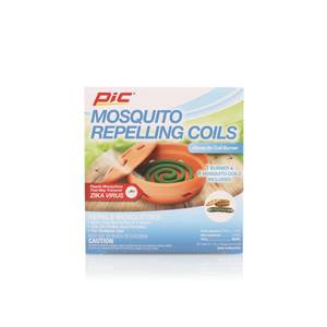 PIC Terra Cotta Mosquito Coil Holder with 4 Mosquito Coils