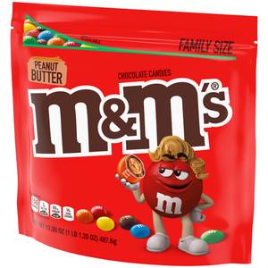 M&M'S Peanut Dark Chocolate Candy Family Size, 19.2 Ounce 