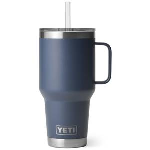 YETI 35 oz mug KING CRAB ORANGE STRAW LID Rambler Mug Cup With Handle