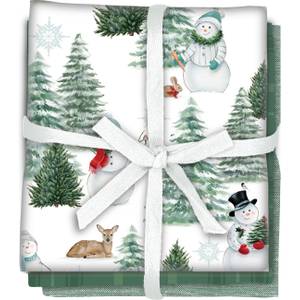 Set of 2 WINTERBERRY Christmas Terry Kitchen Towels by Kay Dee Designs