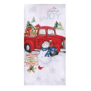 Christmas Cardinal JOY Dual Purpose Kitchen Dish Terry Towel