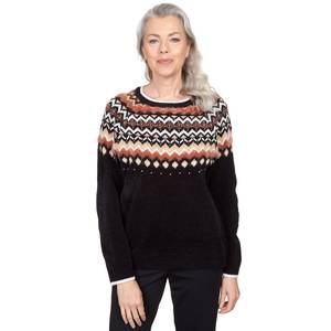Alfred Dunner Women's Fairisle Yoke Sweater - 40462UK-960-XL