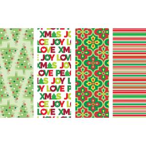 Jillson & Roberts 30 x 5' Roll Rainbow Birthday Wrapping Paper