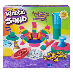  Kinetic Sand Mold n' Flow, 1.5lbs Red and Teal Play Sand, 3  Tools Sensory Toys for Kids Ages 3+ : Toys & Games