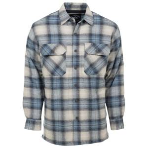 Men's Flannel Fleece Lined Shirt - Blue Navy Check (LV8