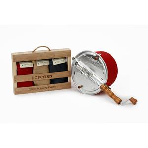 The Original Whirley-Pop Red Whirley Pop Burlap Crate Gift Set