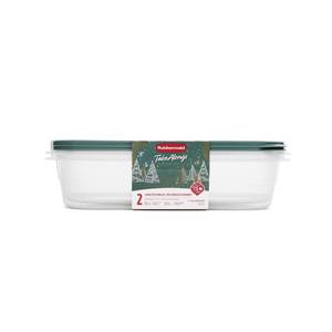  Rubbermaid TakeAlongs Large Rectangular Food Storage Containers,  1 Gallon, Tint Chili, 2 Count : Home & Kitchen
