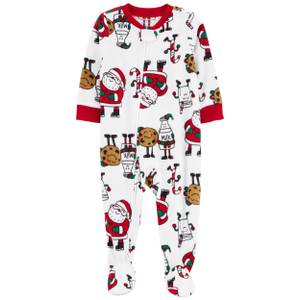 Kids christmas footie pajamas clearance