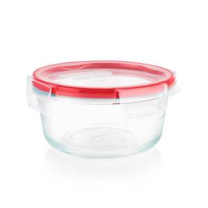 Rubbermaid Easy Find Lids Food Storage Container, 4.8 Cup Divided, Racer Red