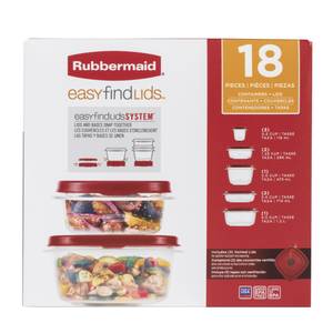 Rubbermaid Easy Find Lid 34 Pc Set of Food Storage Containers +