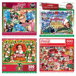 Masterpiece Puzzle 500-Piece Licensed Holiday Puzzle Assortment