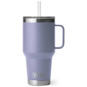 YETI 35 oz mug Power Pink STRAW LID Rambler Mug Cup Handle Limited Edition  NEW
