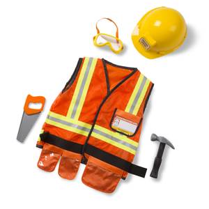 Melissa & Doug Construction Worker Role Play Costume Dress-Up Set - 50908