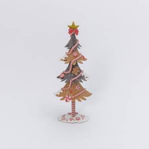 Gerson 12-in H Wood Holiday Trees w/ Pine & Bow Accent, 2594900EC