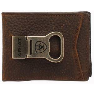 ARIAT Men's Bifold Money Clip with Bottle Opener