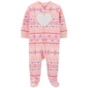 Sleep On It Girls 2-piece Fleece Pajama Sets- Hello Love, Pink