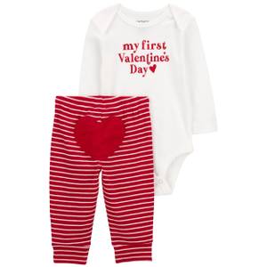 Carter's Infants 2-Piece My First Valentine's Day Bodysuit Pant Set -  1Q120510-NB