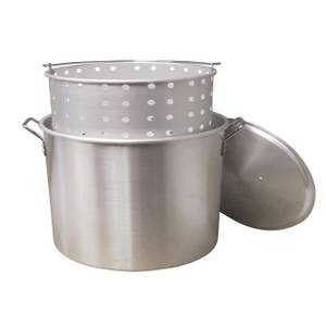 34 QT Enamel Steamer Pot With Lid & Trivet – R & B Import