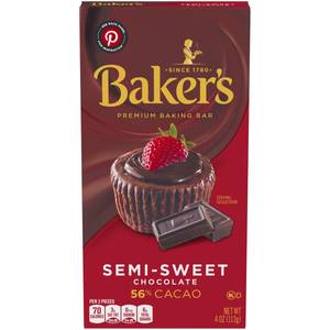 Baker's 4 oz Unsweetened Chocolate Bar - 284254