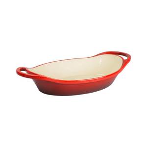 Lodge Cast Iron 3.6 Quart Enameled Covered Casserole Red 