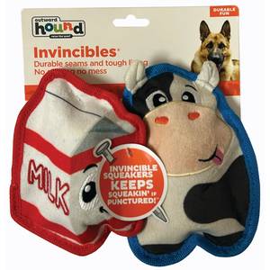 Outward Hound Invincibles Mini Grey Raccoon Plush Dog Toy, Small