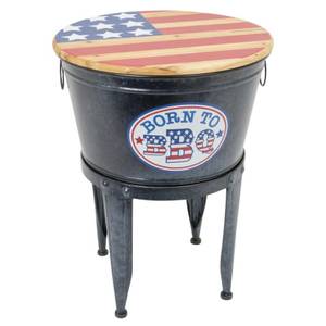 Gerson 25.75 in. Metal Americana Summer BBQ Cooler