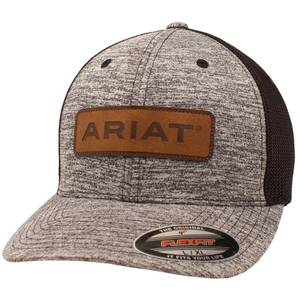 ARIAT Flex Fit Heather Cap with Leather Patch