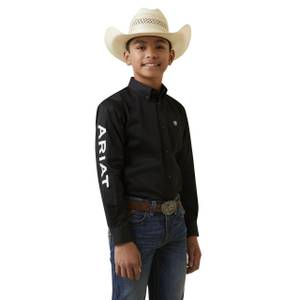 ARIAT Boy's Classic Fit Team Logo Long Sleeve Western Shirt