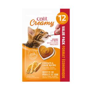 Catit 12-Pack Chicken and Liver Creamy Treat Tube