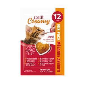 Catit 12-Pack Assorted Creamy Treat Tube