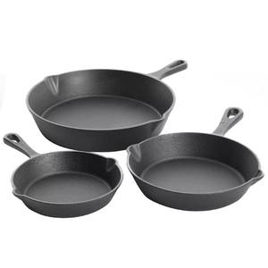 3-Piece Brickstone Cast Iron Skillet Set