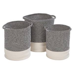 Honey Can Do 3-Piece Grey/White Cotton Rope Baskets