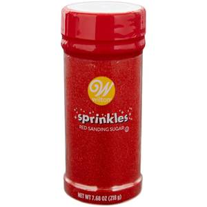 Wilton 7.68 oz Red Sanding Sugar Christmas Cookie Sprinkles