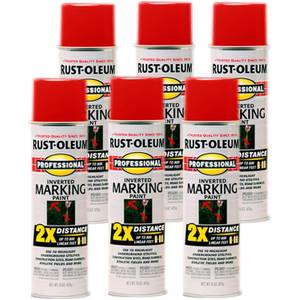 Rust-Oleum 6-Pack 15 oz Professional 2X Inverted Marking Safety