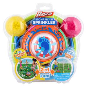 Banzai Stomp Blast Water Sprinkler 2-in-1 Dual Mode Splashing Fun