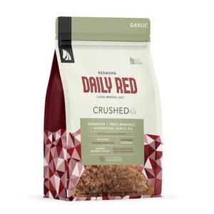 Redmond Rock Daily Red Loose Mineral Salt Crushed Garlic Supplement for Horses 5 lb
