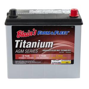 Blain's Farm &amp; Fleet Titanium AGM Auto Battery