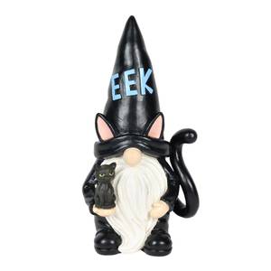 Exhart Black Cat Gnome with Eek Hat - 76711 | Blain's Farm & Fleet