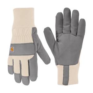 Carhartt Women's Wind Fighter Fleece Work Glove, Oatmilk/Gray, S
