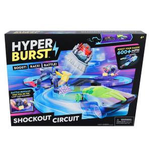 Pressman Toys Hyper Burst Shockout Circuit Battle Race Track Set