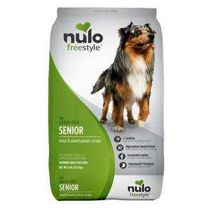 NULO 24 lb Grain-Free Trout and Sweet Potato FreeStyle Senior Dog Food