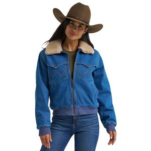 Wrangler Women's Retro Denim Bomber Jacket - 112382738-S | Blain's