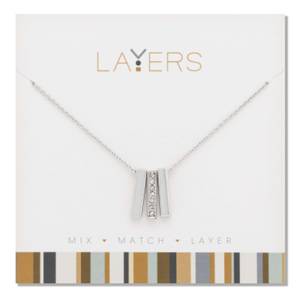 Layers Silver Trio Bar Necklace - Lay-507S | Blain's Farm & Fleet